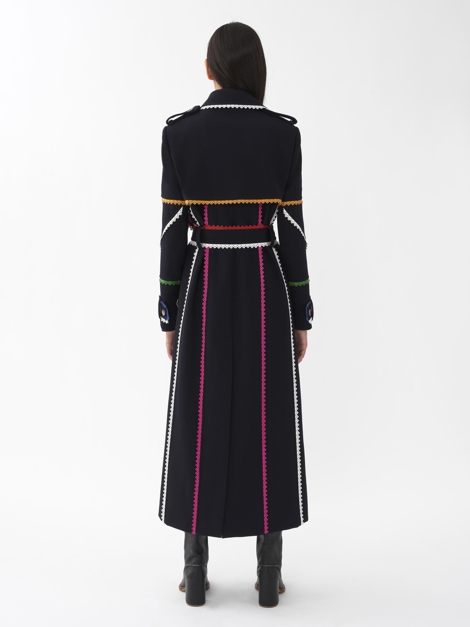 Manteau en gabardine de laine - Ink Navy