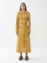 Trench long en cuir - Soleil de Septembre