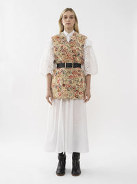 Gilet sans manches en cuir - Multicolor Blanc