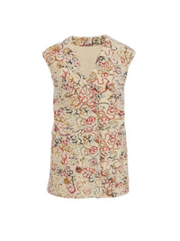Gilet sans manches en cuir - Multicolor Blanc
