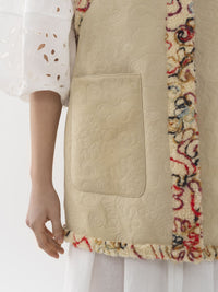 Gilet sans manches en cuir - Multicolor Blanc