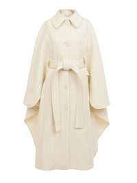 Cape longue en cachemire - Dusty White