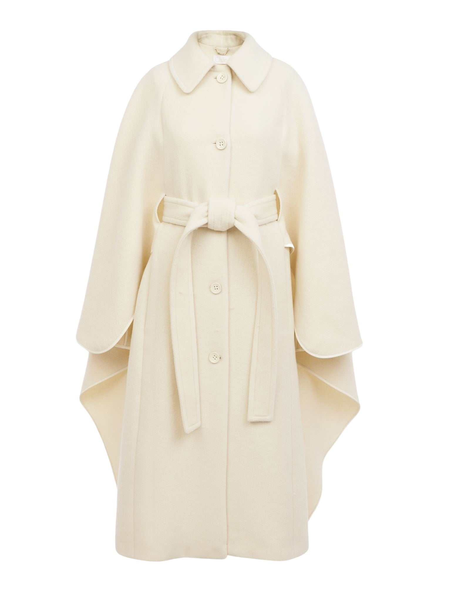 Cape longue en cachemire - Dusty White