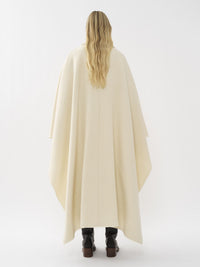 Cape longue en cachemire - Dusty White