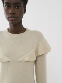 Pull volanté en cachemire - White Powder
