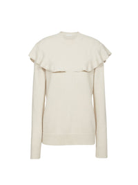 Pull volanté en cachemire - White Powder
