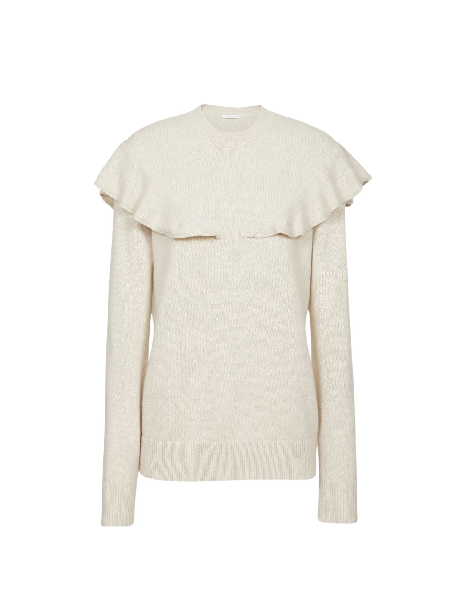 Pull volanté en cachemire - White Powder