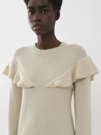 Pull volanté en cachemire - White Powder