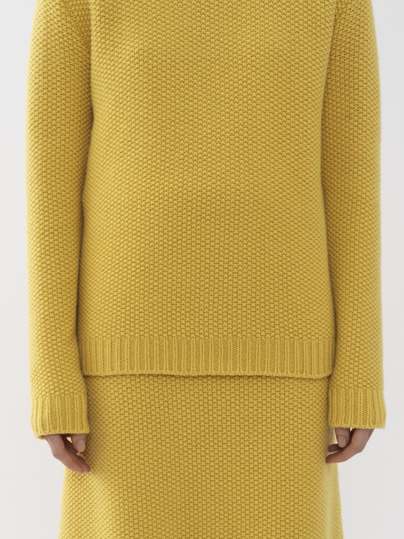 Pull ample en cachemire - Jaune Joyeux