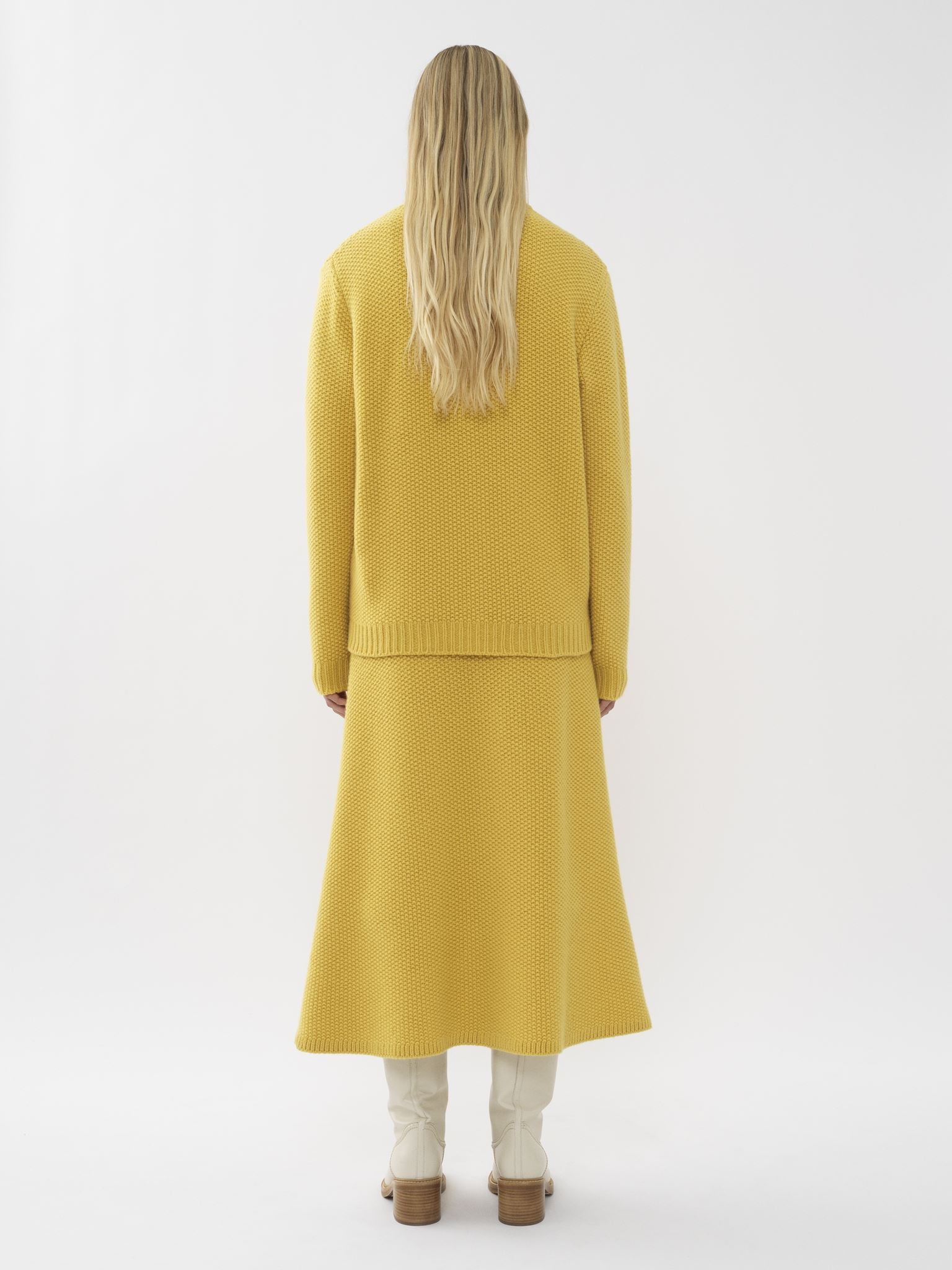 Pull ample en cachemire - Jaune Joyeux