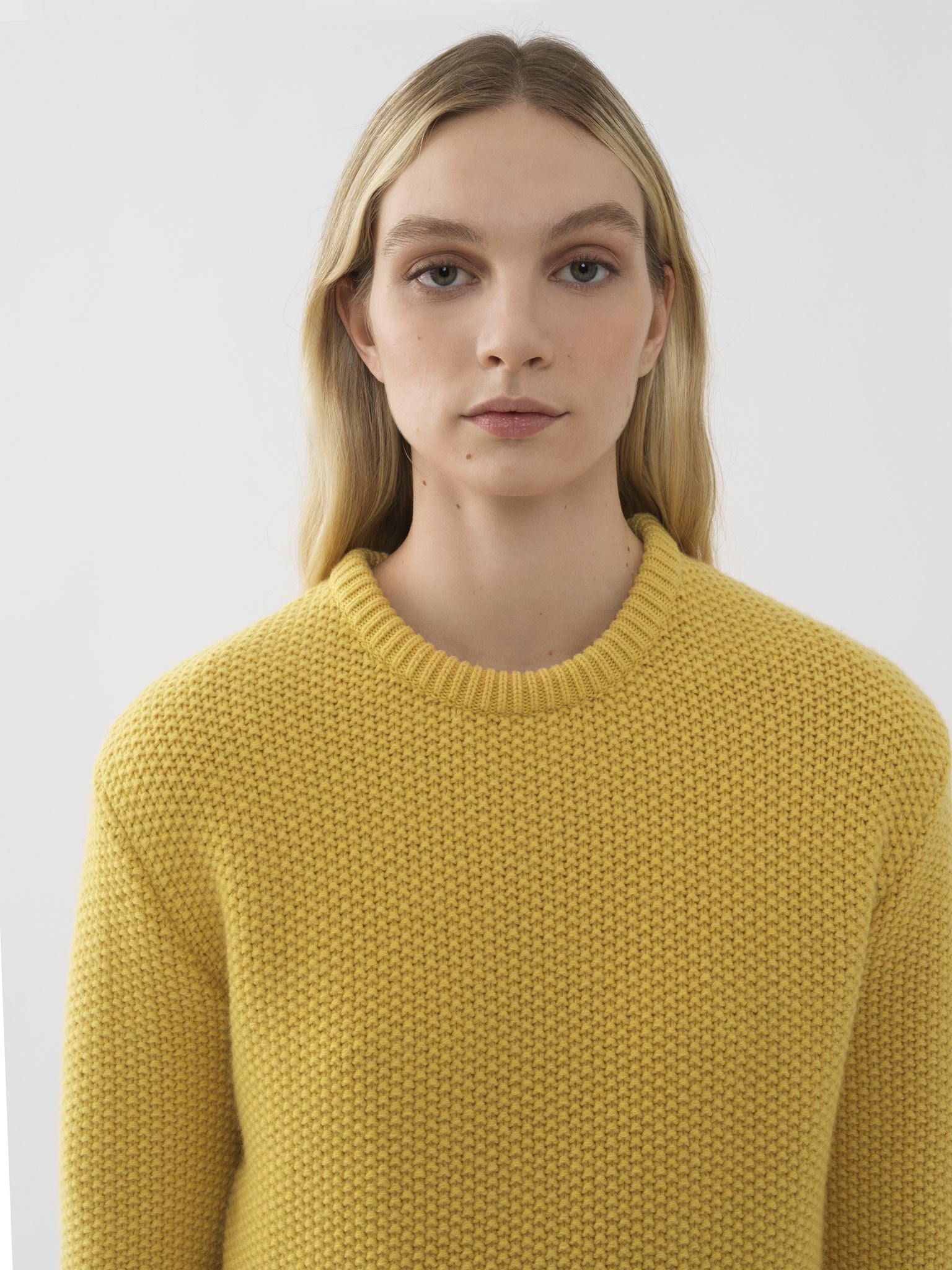 Pull ample en cachemire - Jaune Joyeux