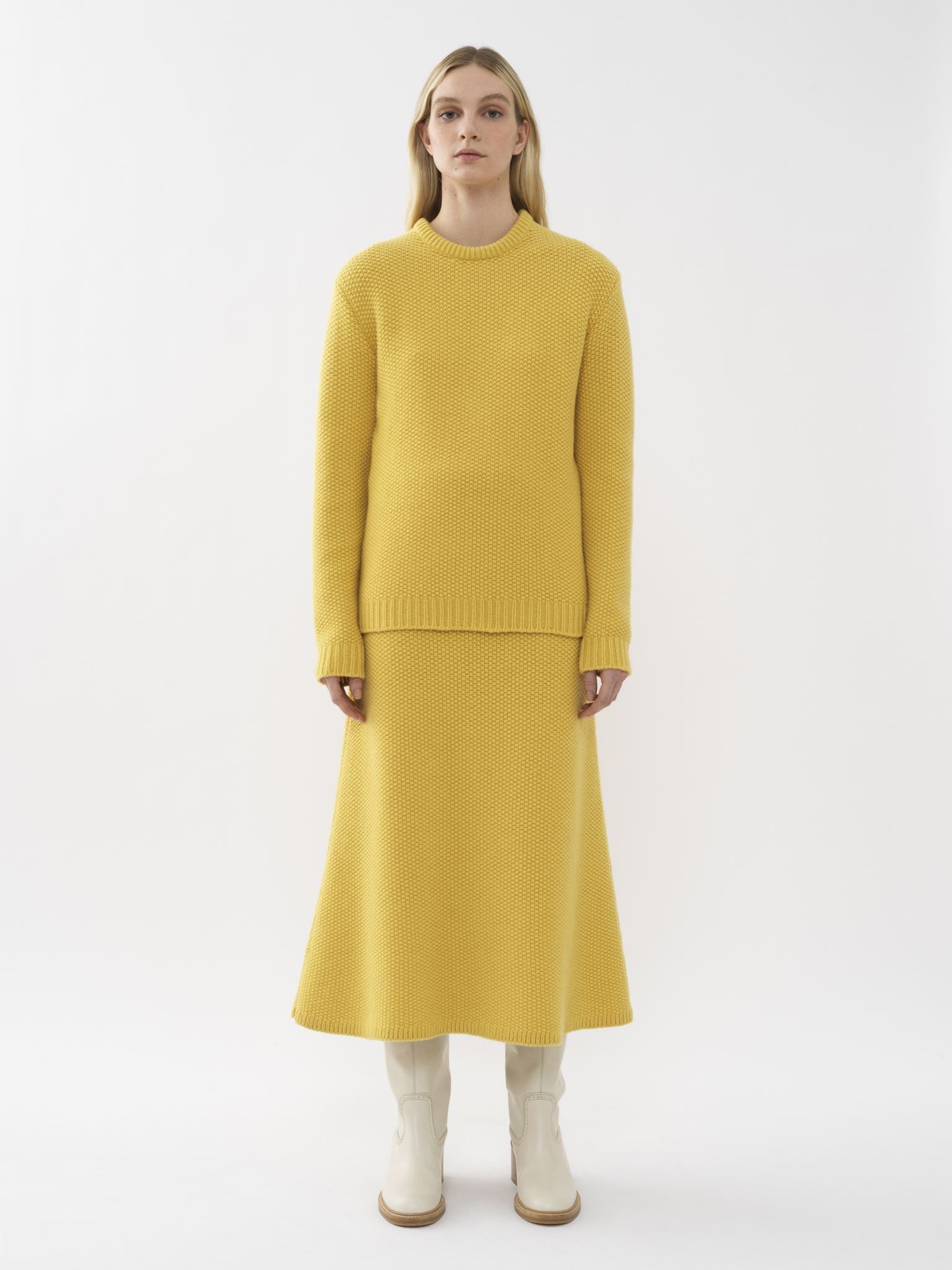 Pull ample en cachemire - Jaune Joyeux
