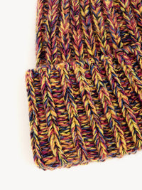 Bonnet chiné en cachemire - Multicolor