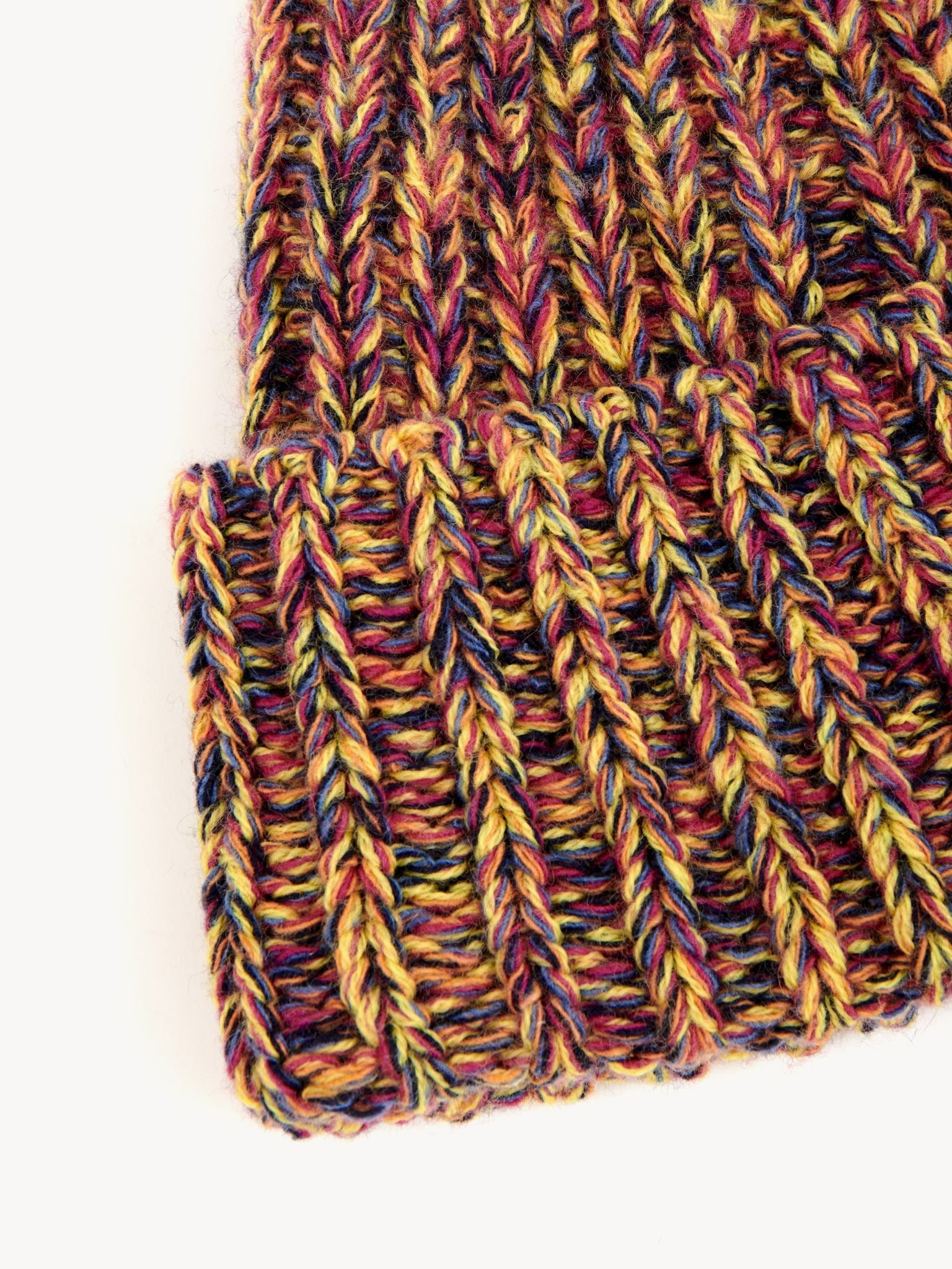 Bonnet chiné en cachemire - Multicolor