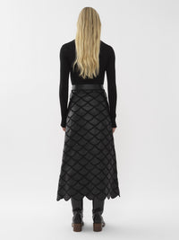 Pull col roulé en laine - Black