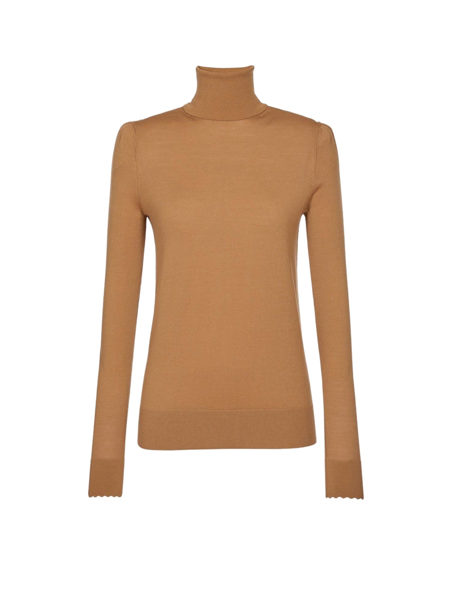 Pull col roulé en laine - Worn Brown