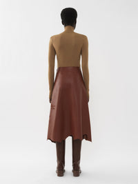Pull col roulé en laine - Worn Brown