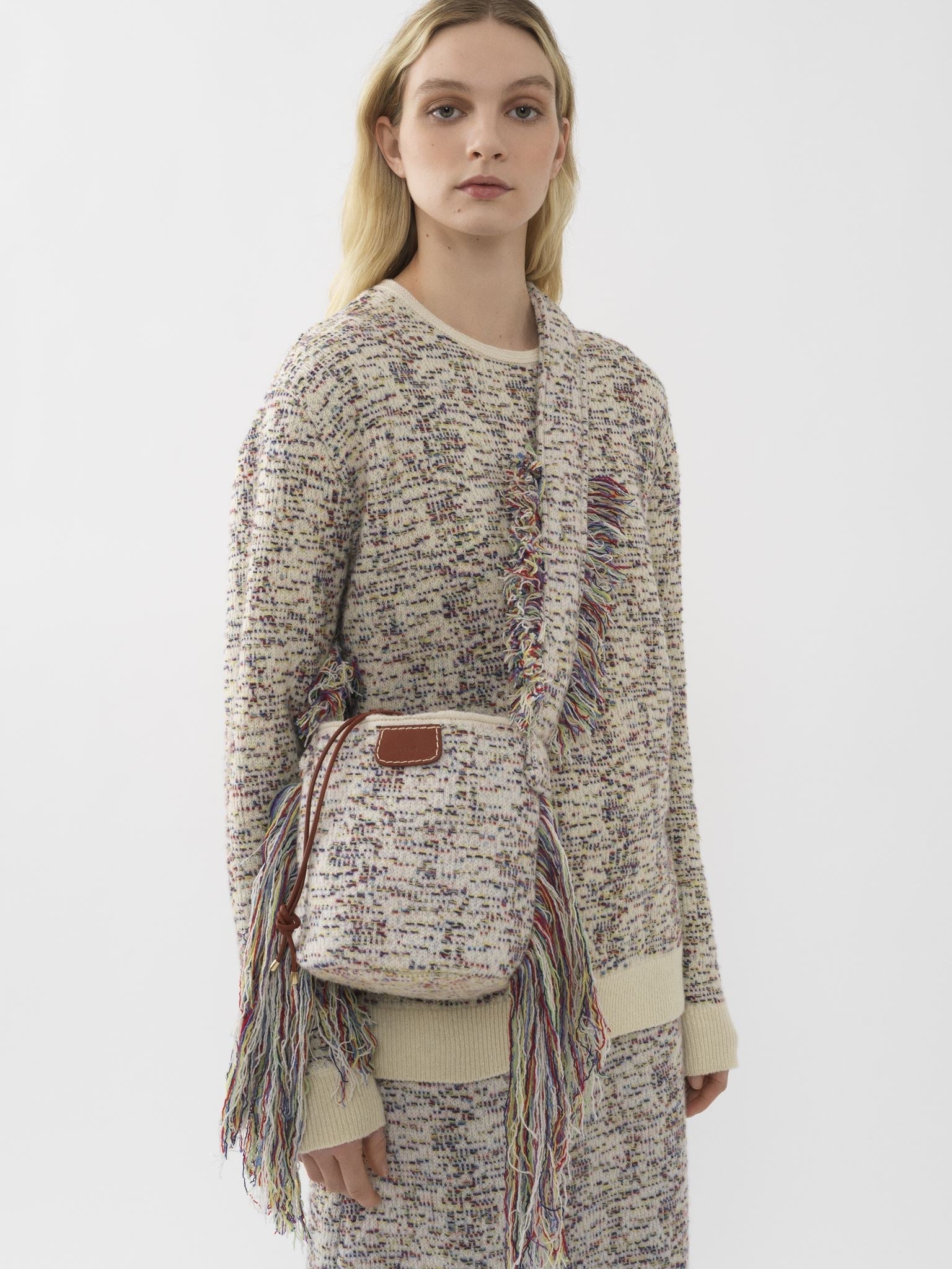Pull ample en laine - Blanc Antique