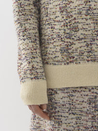 Pull ample en laine - Blanc Antique