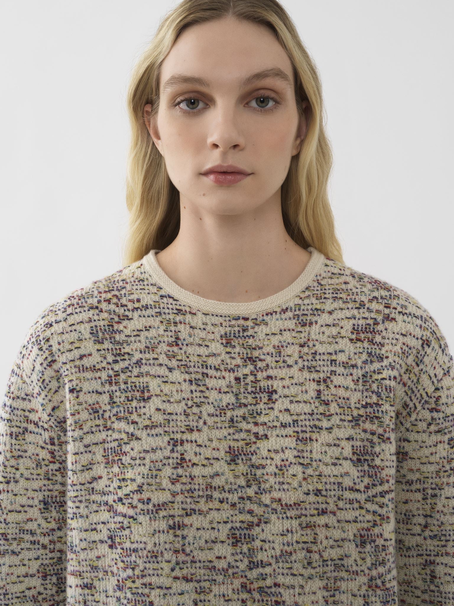 Pull ample en laine - Blanc Antique