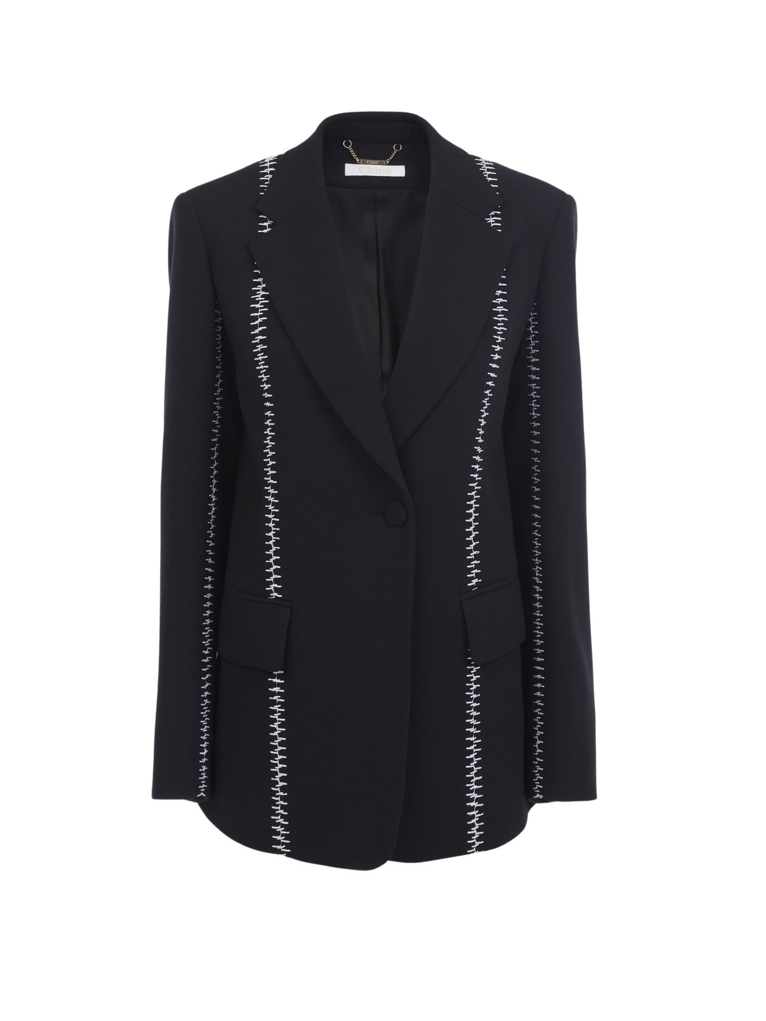 Veste blazer en soie - Noir