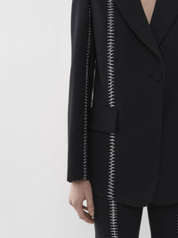 Veste blazer en soie - Noir