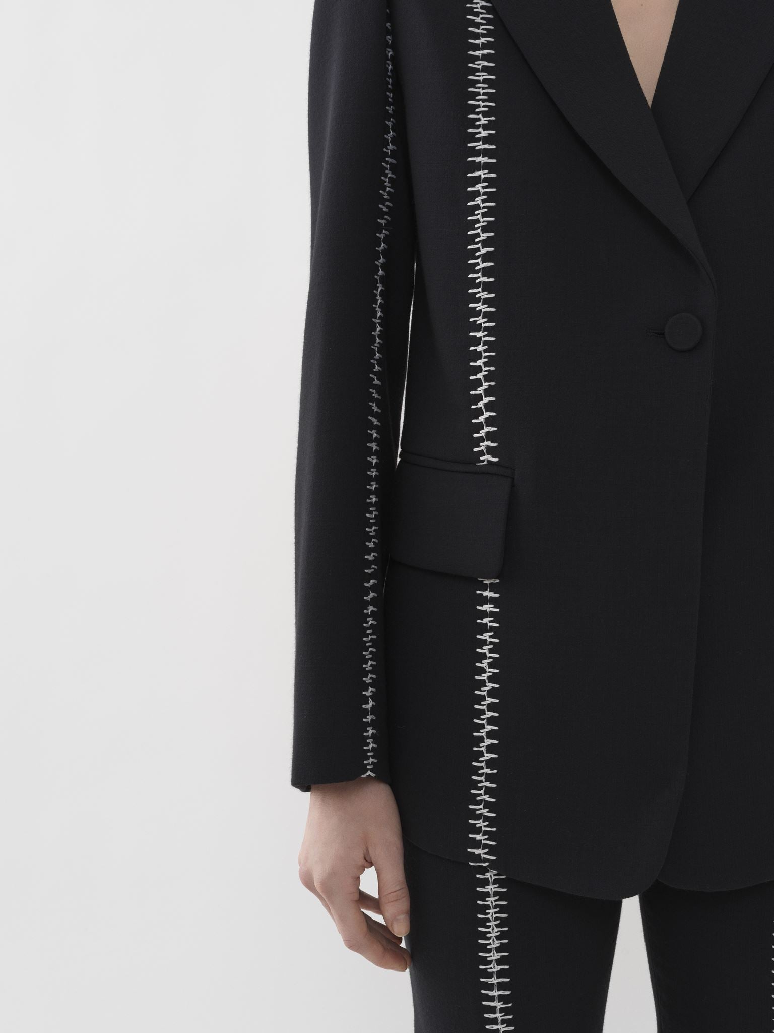 Veste blazer en soie - Noir