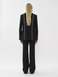 Veste blazer en soie - Noir