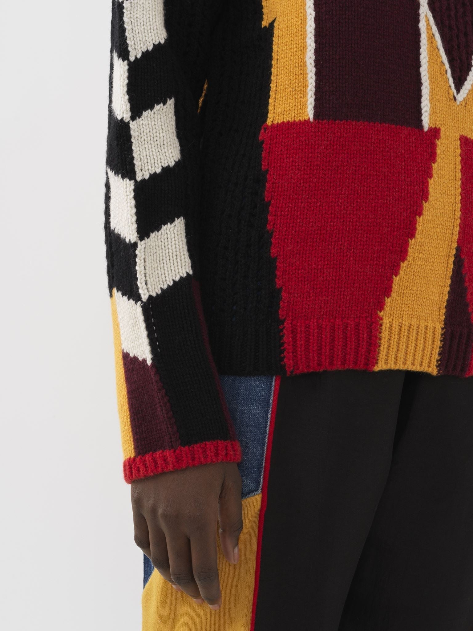 Pull graphique en cachemire - Multicolor Red