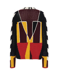 Pull graphique en cachemire - Multicolor Red