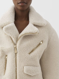 Veste biker en cuir - Confident White