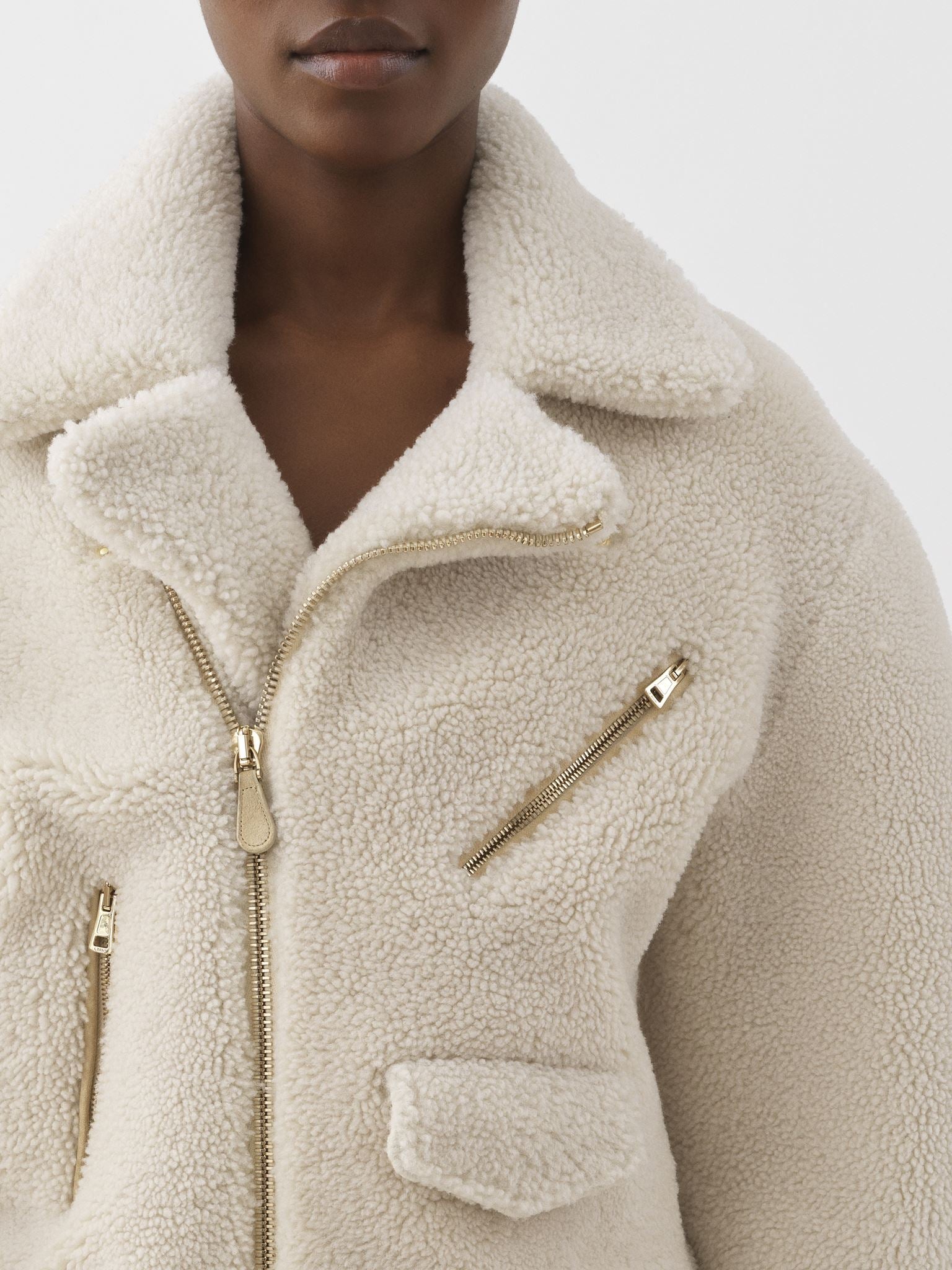 Veste biker en cuir - Confident White