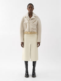 Veste biker en cuir - Confident White