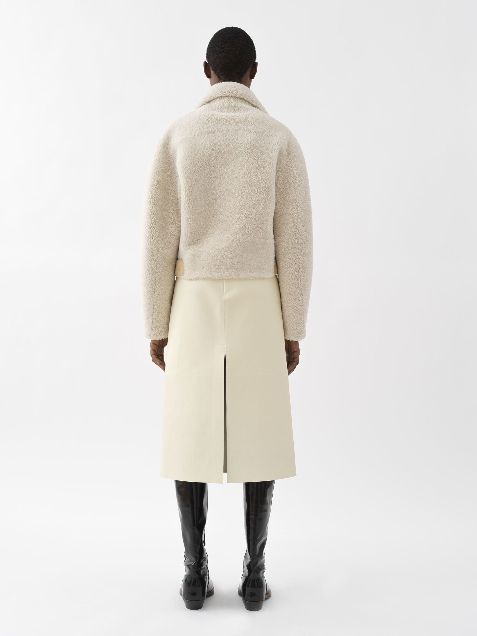 Veste biker en cuir - Confident White