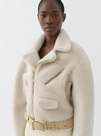 Veste biker en cuir - Confident White