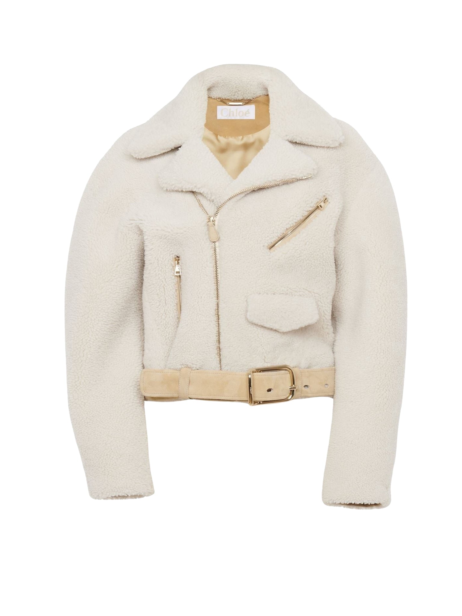 Veste biker en cuir - Confident White