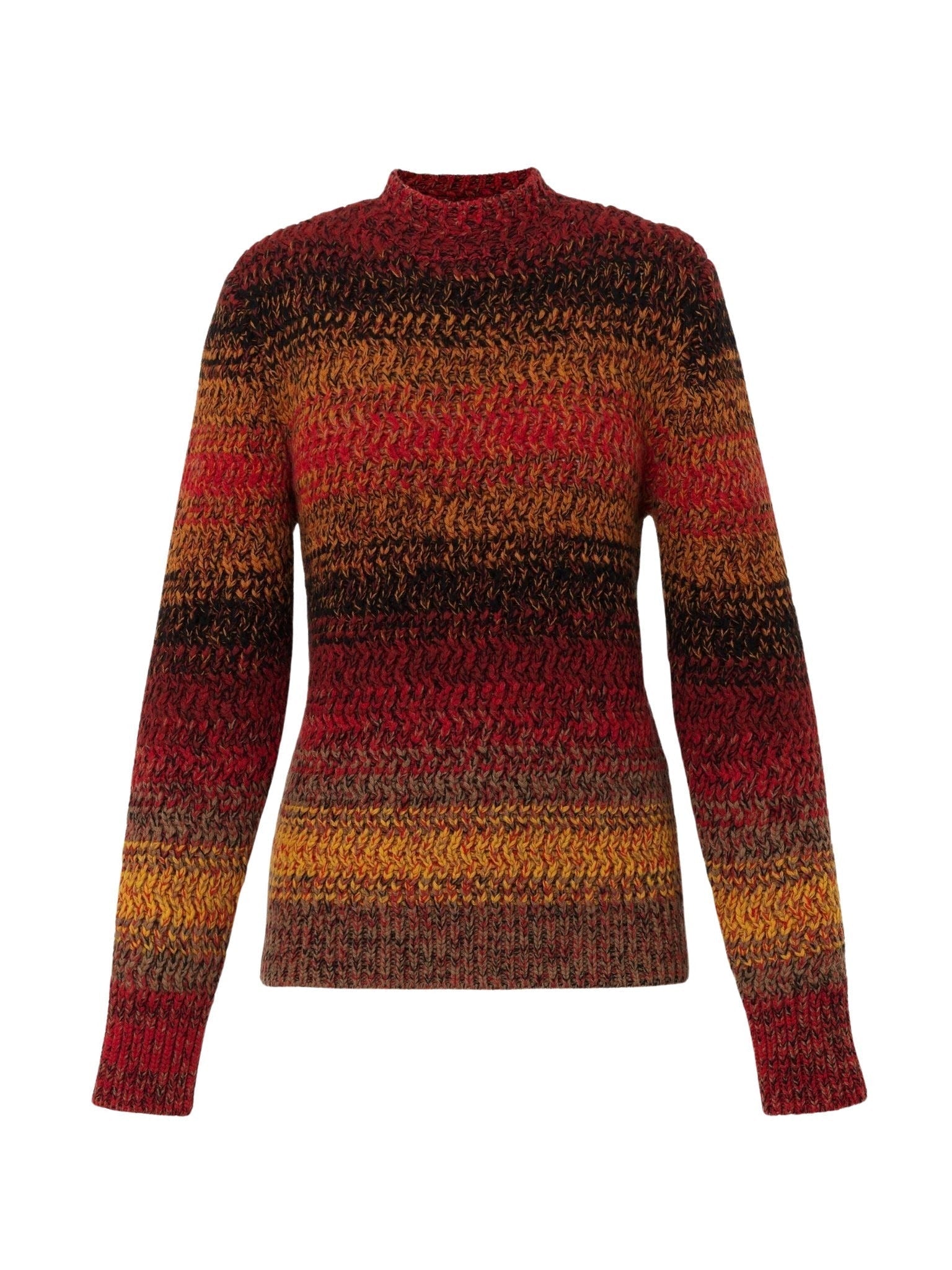 Pull col montant en cachemire - Sunset Orange
