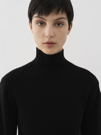 Pull col roulé en cachemire - Black
