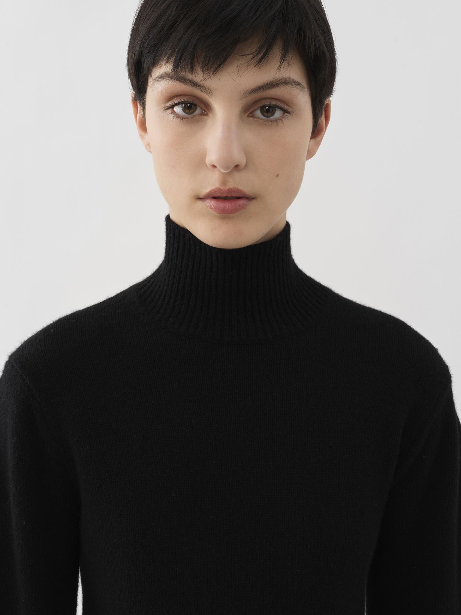 Pull col roulé en cachemire - Black