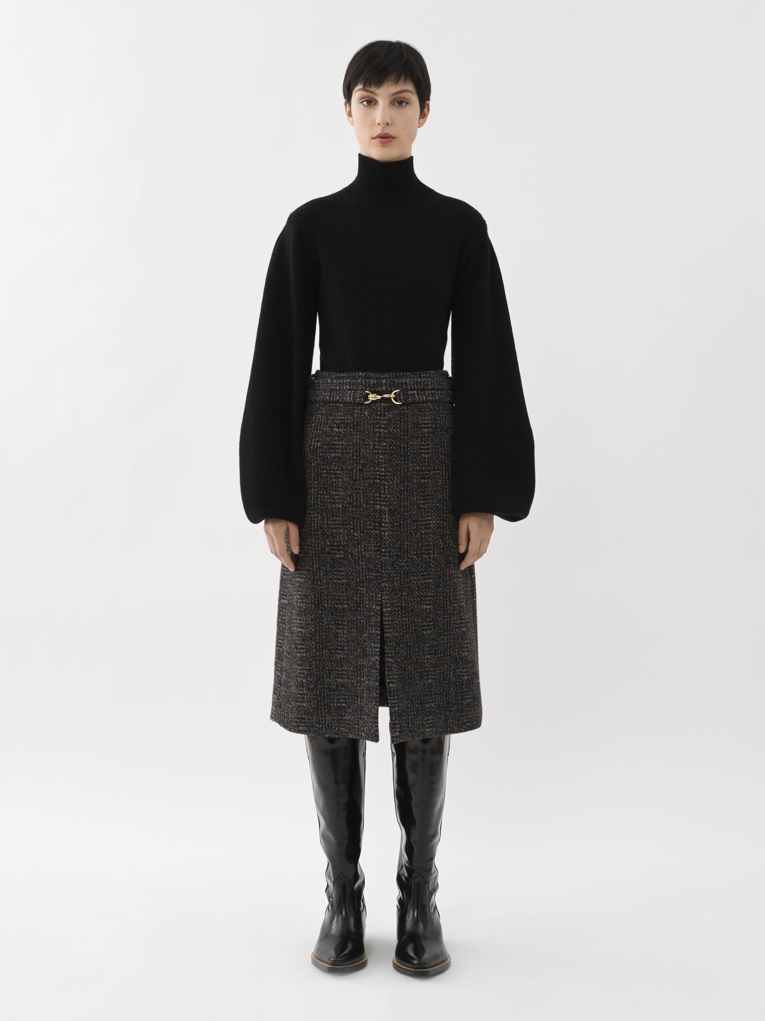 Pull col roulé en cachemire - Black