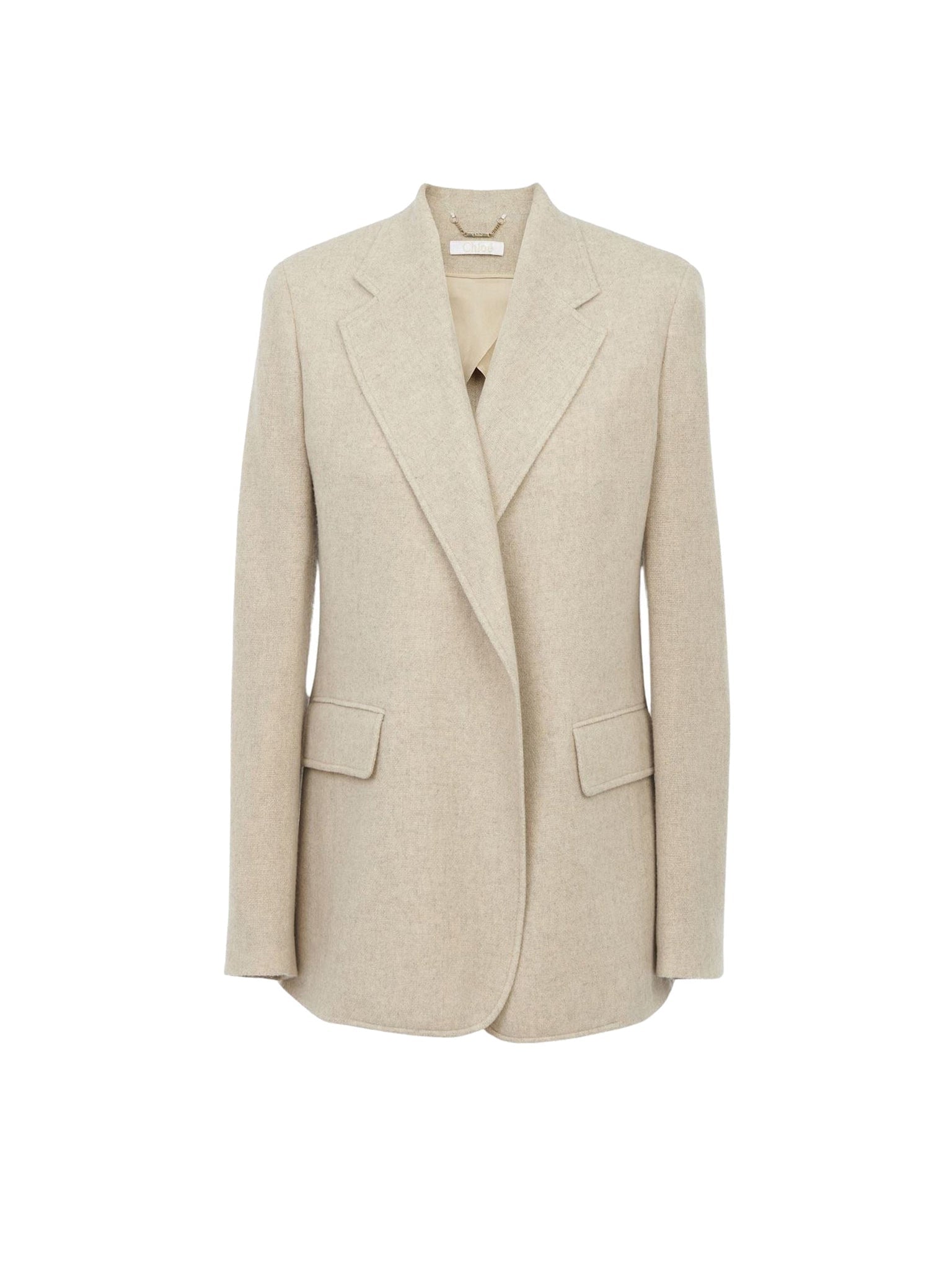 Veste blazer ouverte en laine - Sandy Khaki