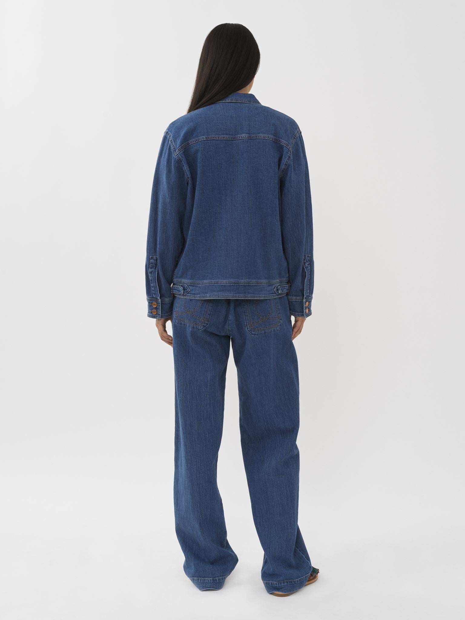 Veste droite en jean - Truly Navy