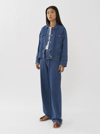 Veste droite en jean - Truly Navy