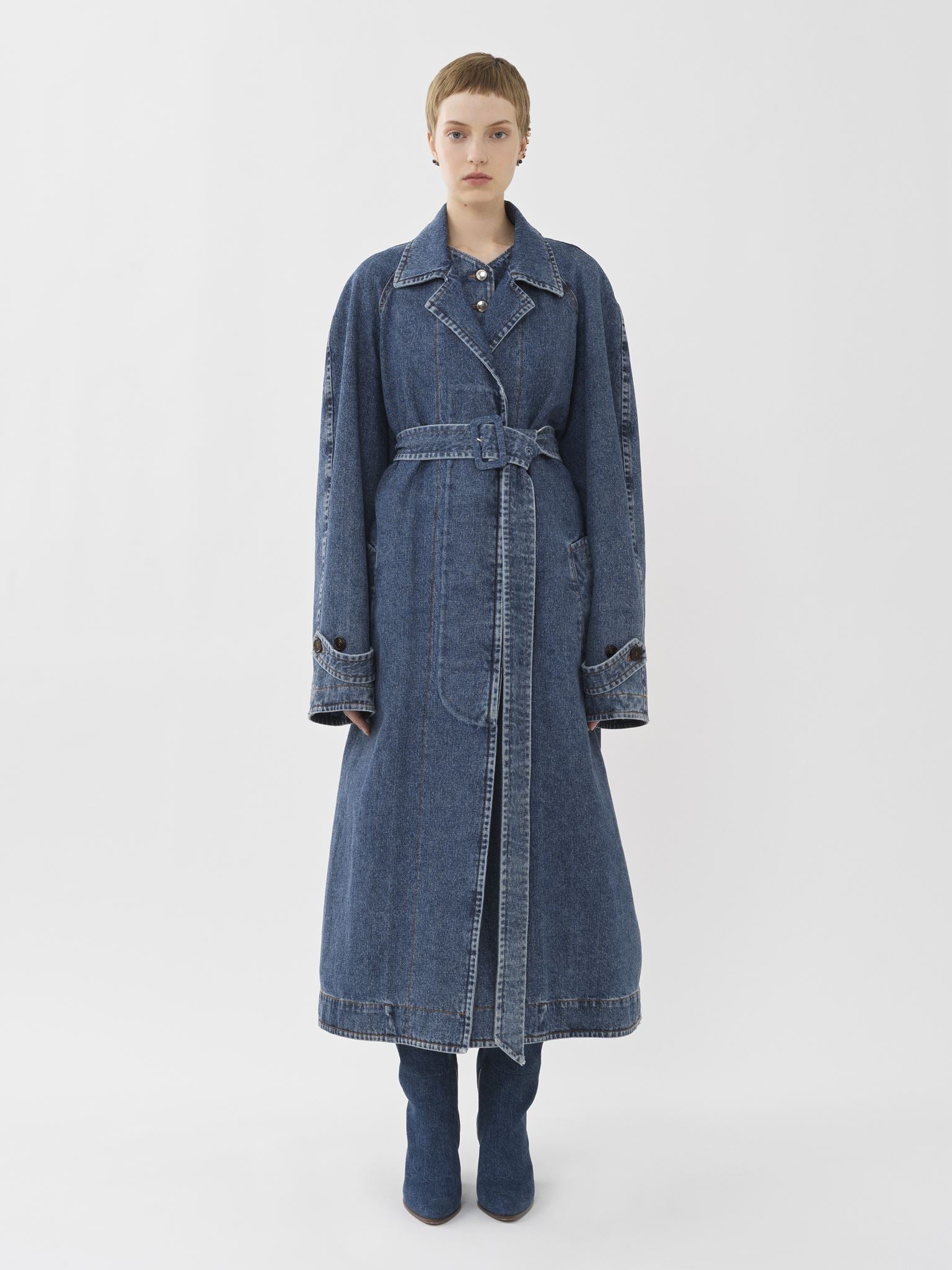 Trench oversize - Bleu Sombre