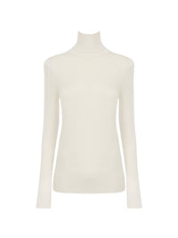 Pull à col roulé ajusté en laine - Iconic Milk