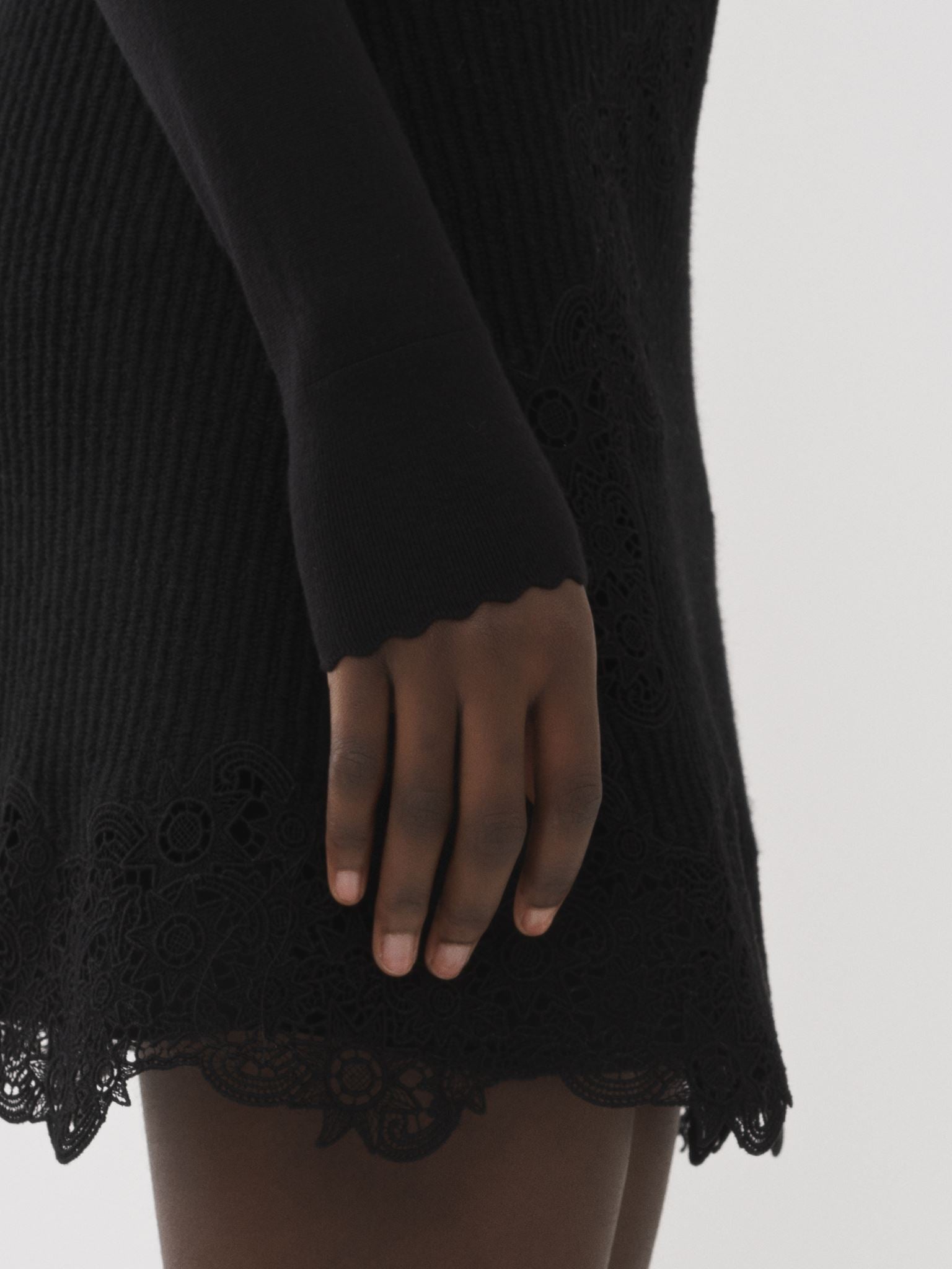 Pull classique en laine - Black