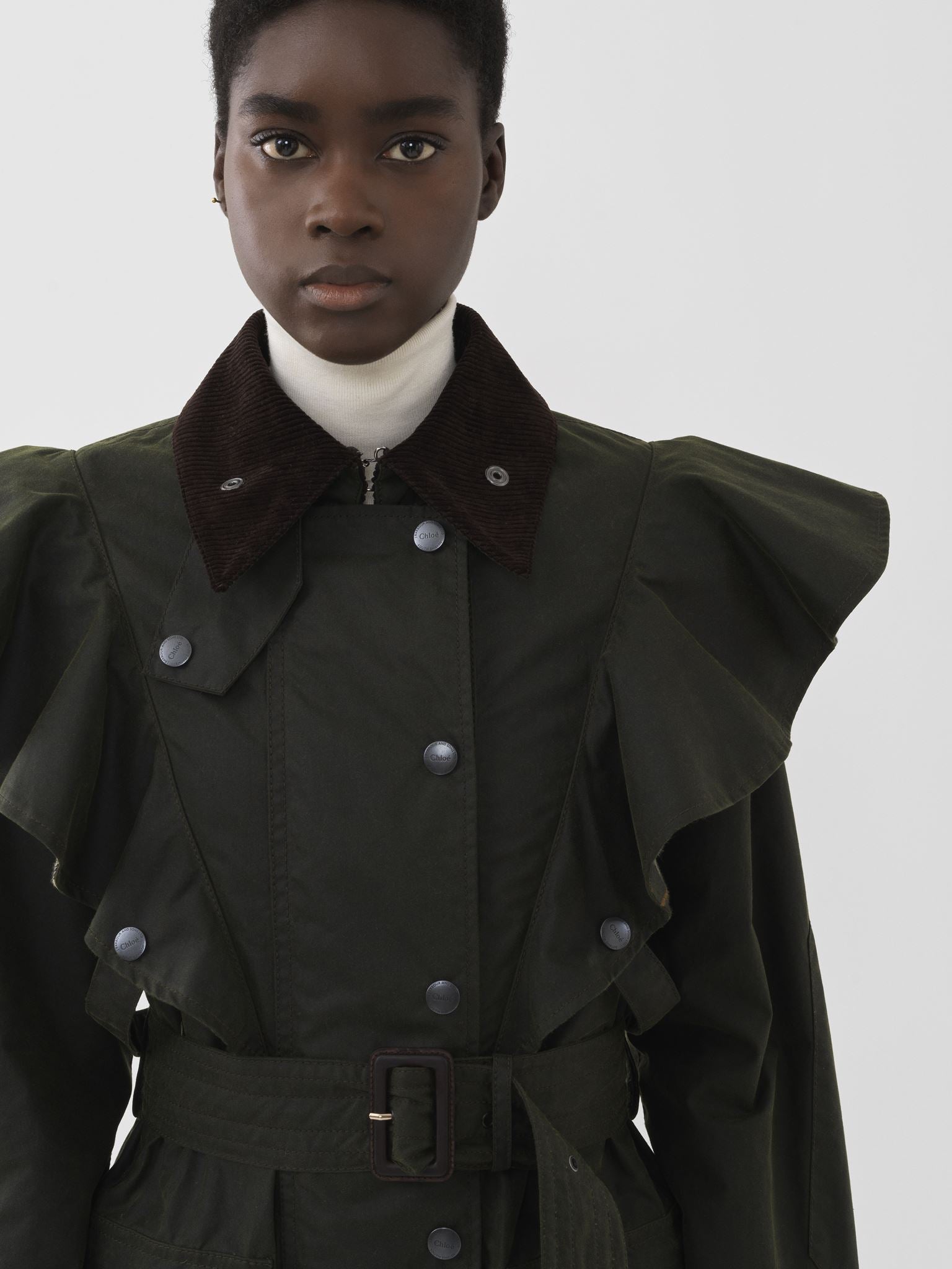 Veste Dustyn Barbour x Chloé - Obsidian Brown