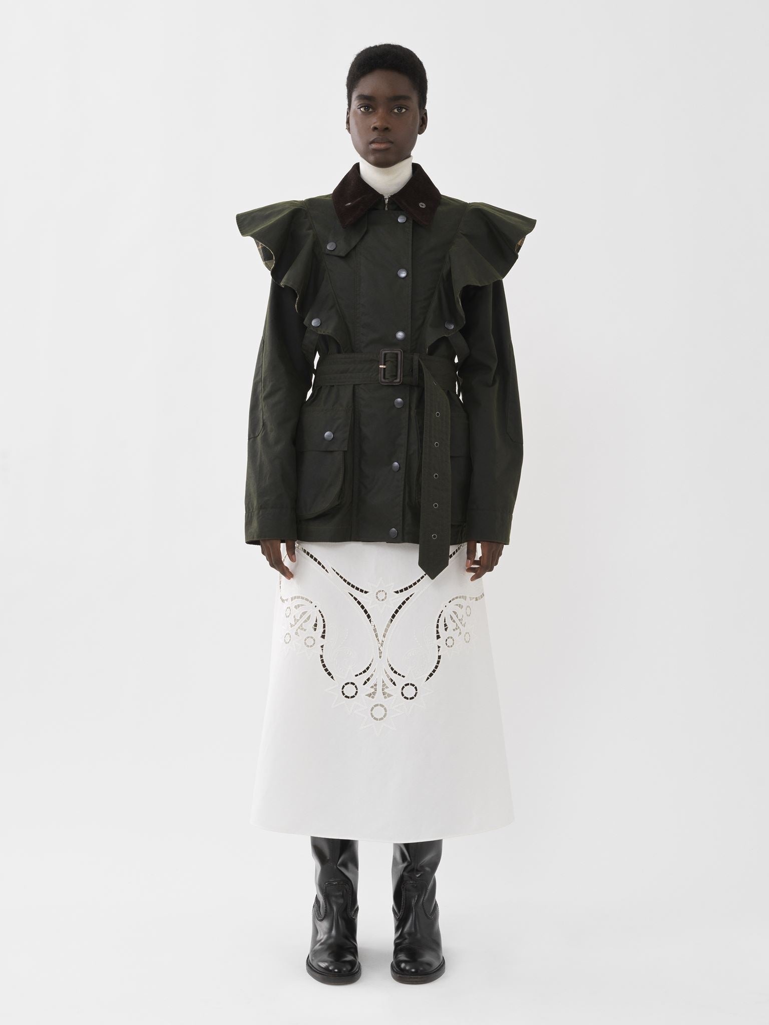 Veste Dustyn Barbour x Chloé - Obsidian Brown