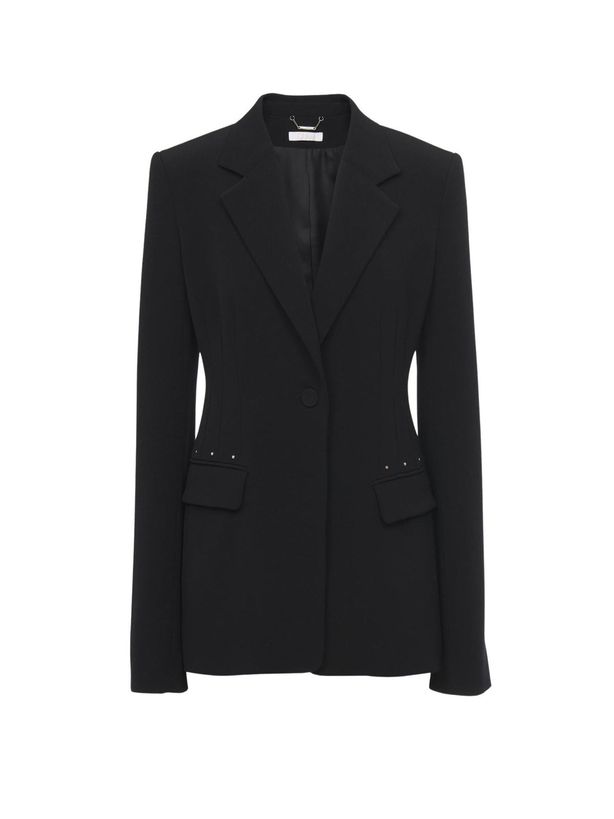 Veste blazer à forme cloche en laine - Black