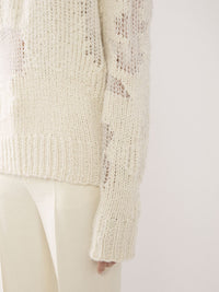 Pull large col montant en laine - Lait Iconique